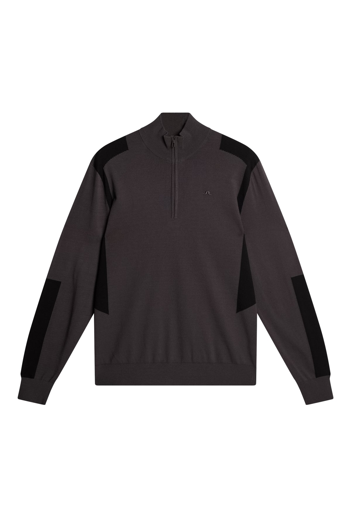 Kendrick Knitted Zip Sweater in Asphalt by J.Lindeberg