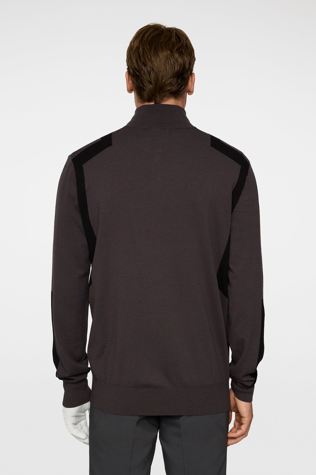 Kendrick Knitted Zip Sweater in Asphalt by J.Lindeberg
