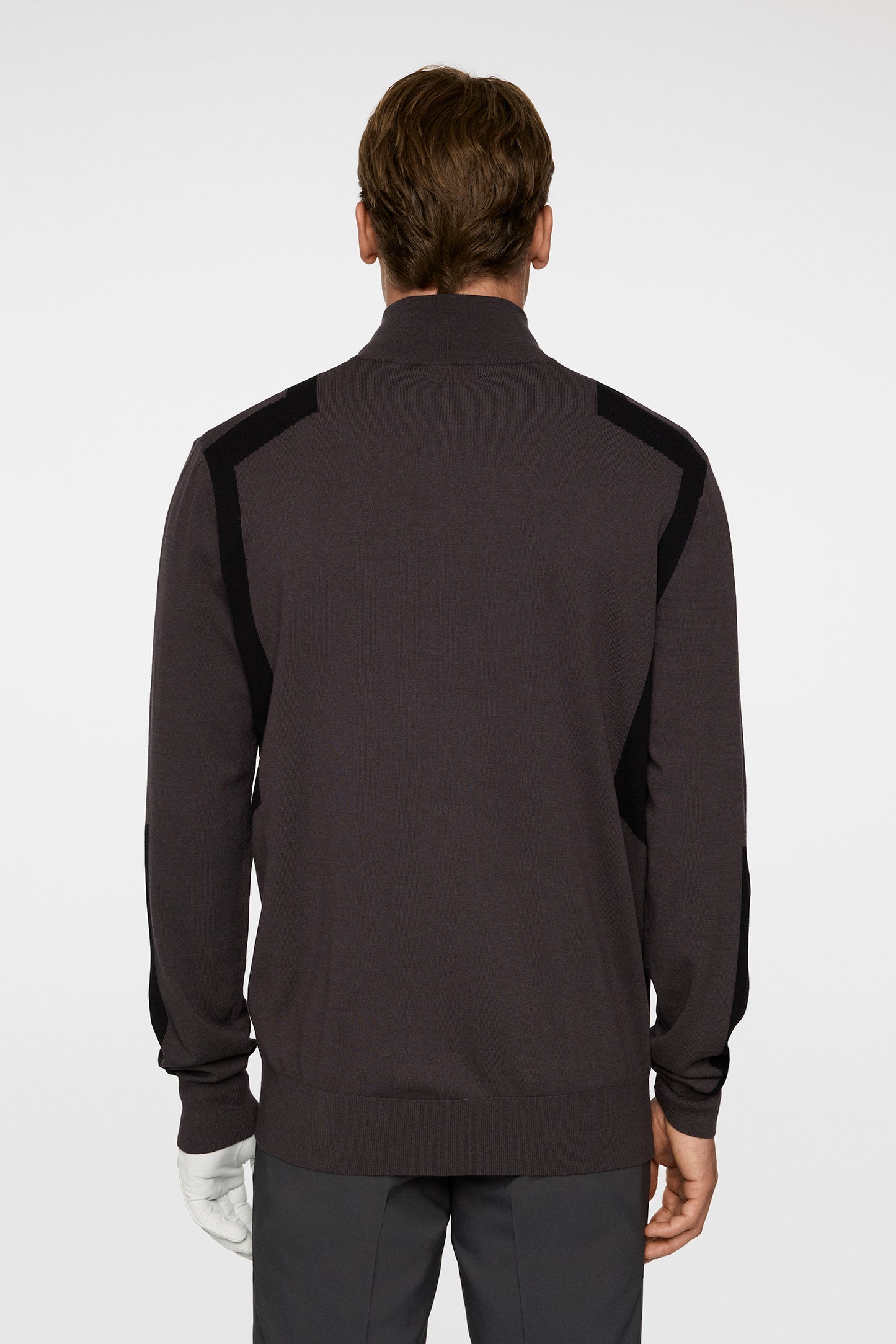 Kendrick Knitted Zip Sweater in Asphalt by J.Lindeberg