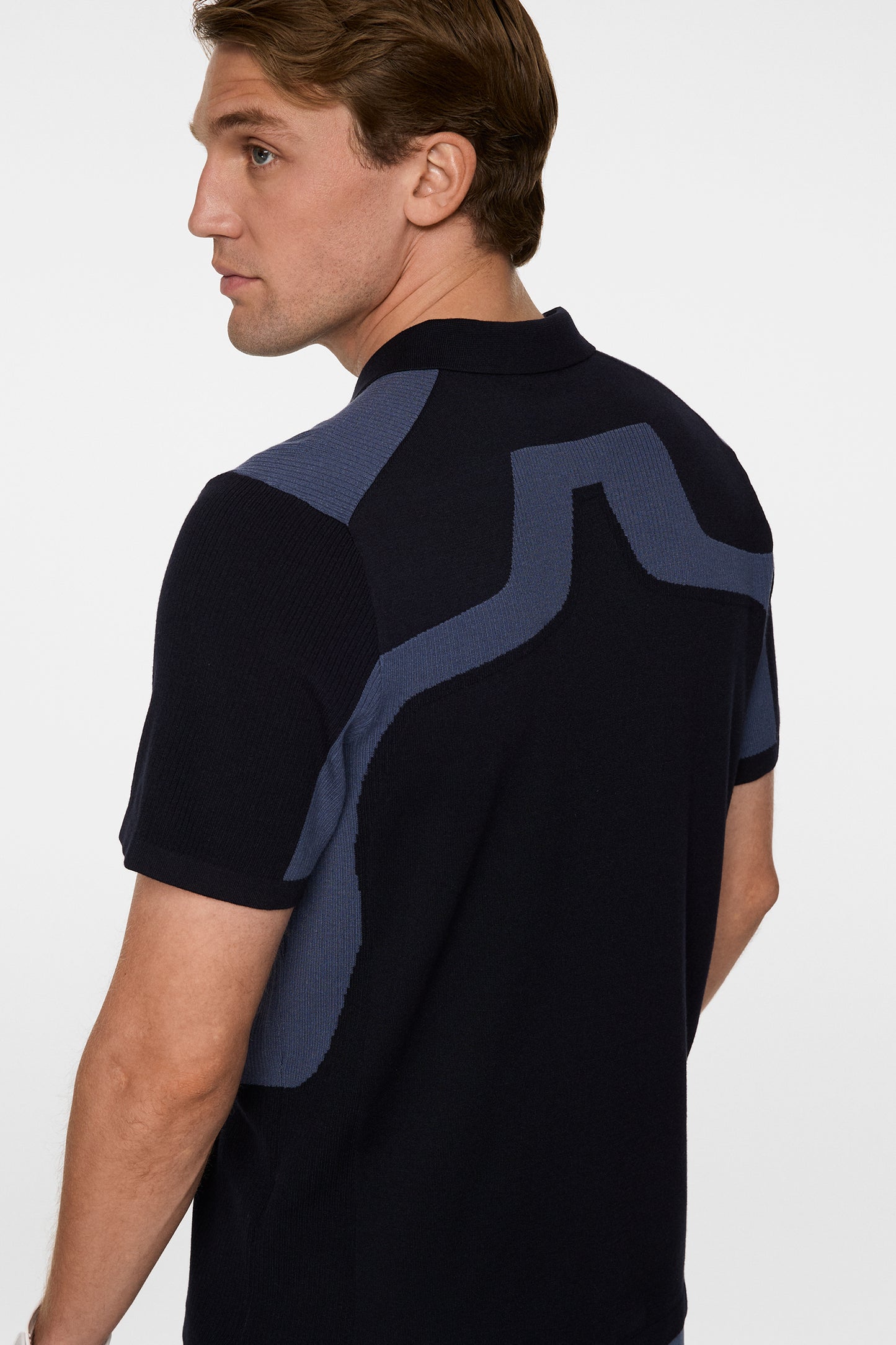 Ruben Knitted Shirt in JL Navy by J.Lindeberg