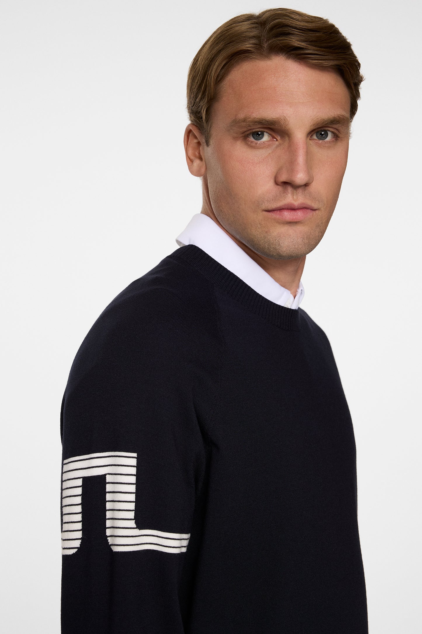 Heath Knitted Sweater in JL Navy by J.Lindeberg