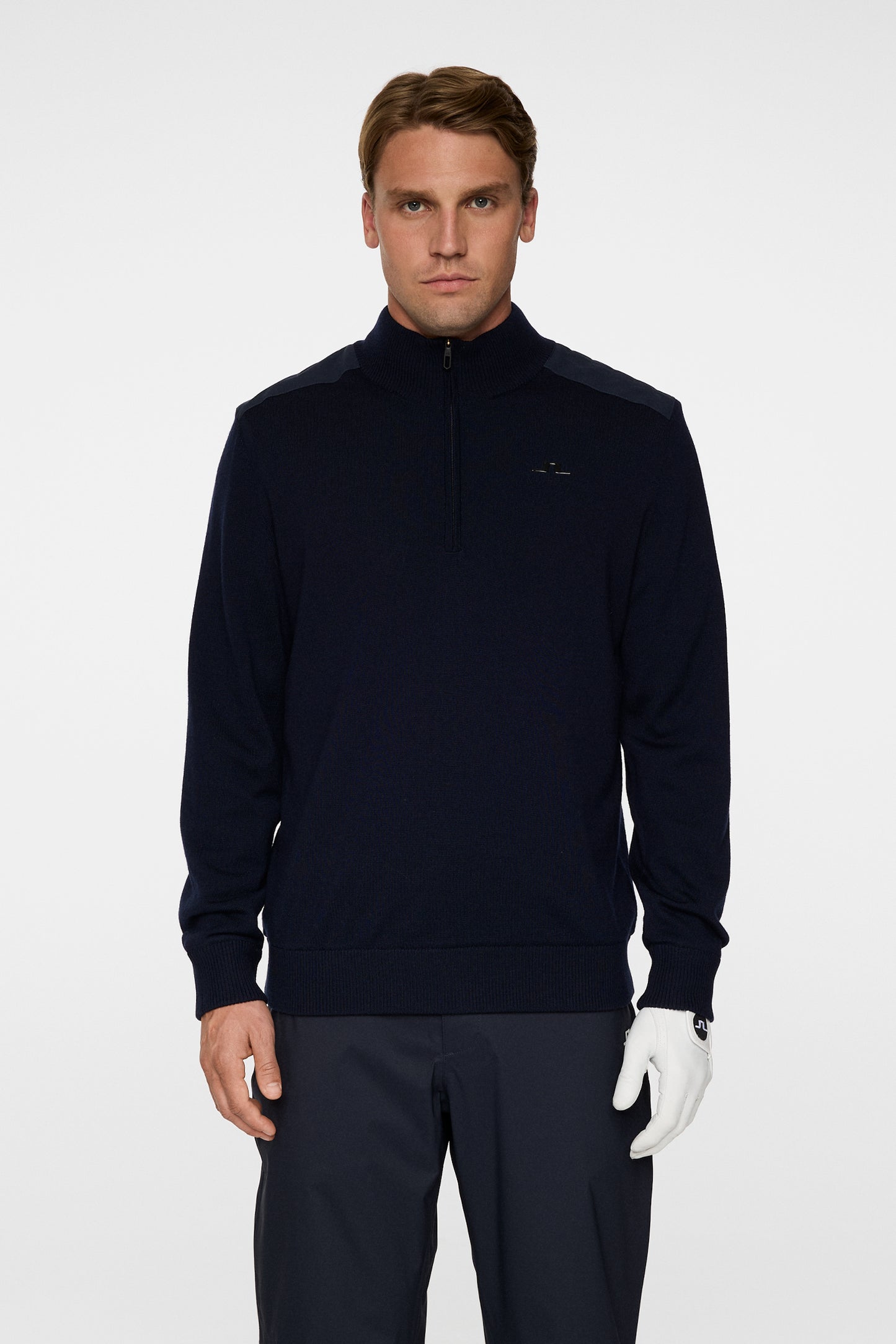 Jeffrey Windbreaker Sweater in JL Navy by J.Lindeberg