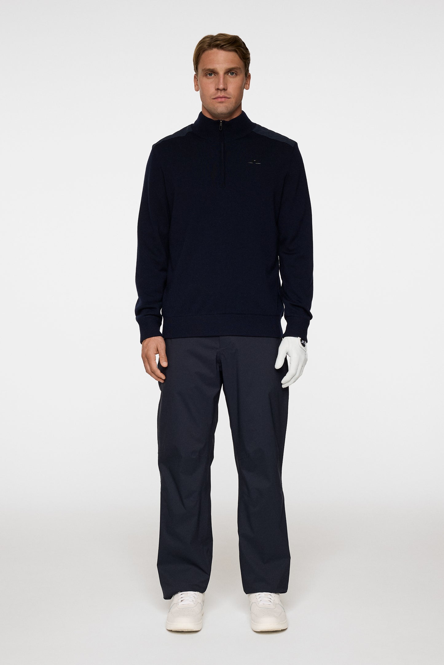 Jeffrey Windbreaker Sweater in JL Navy by J.Lindeberg