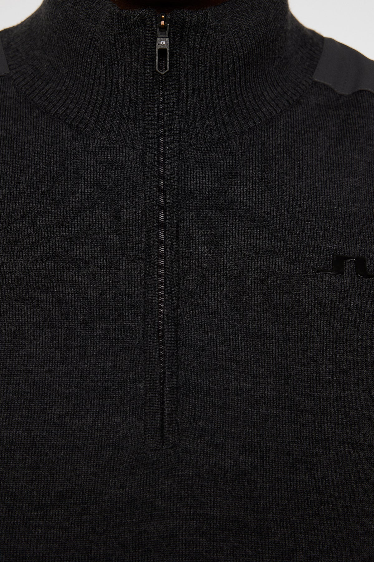 Jeffrey Windbreaker Sweater in Dark Grey Melange by J.Lindeberg