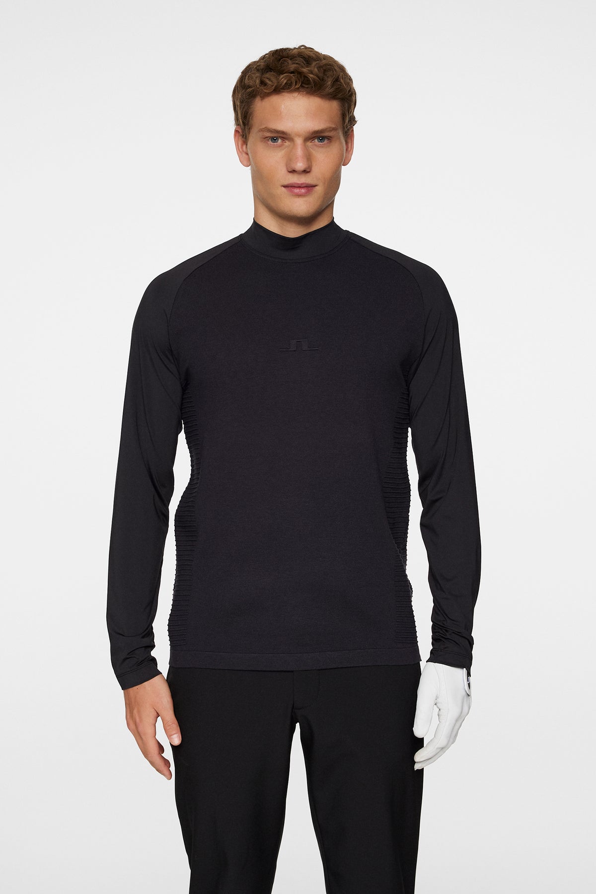 Gael Hybrid Knit Sweater in Black by J.Lindeberg