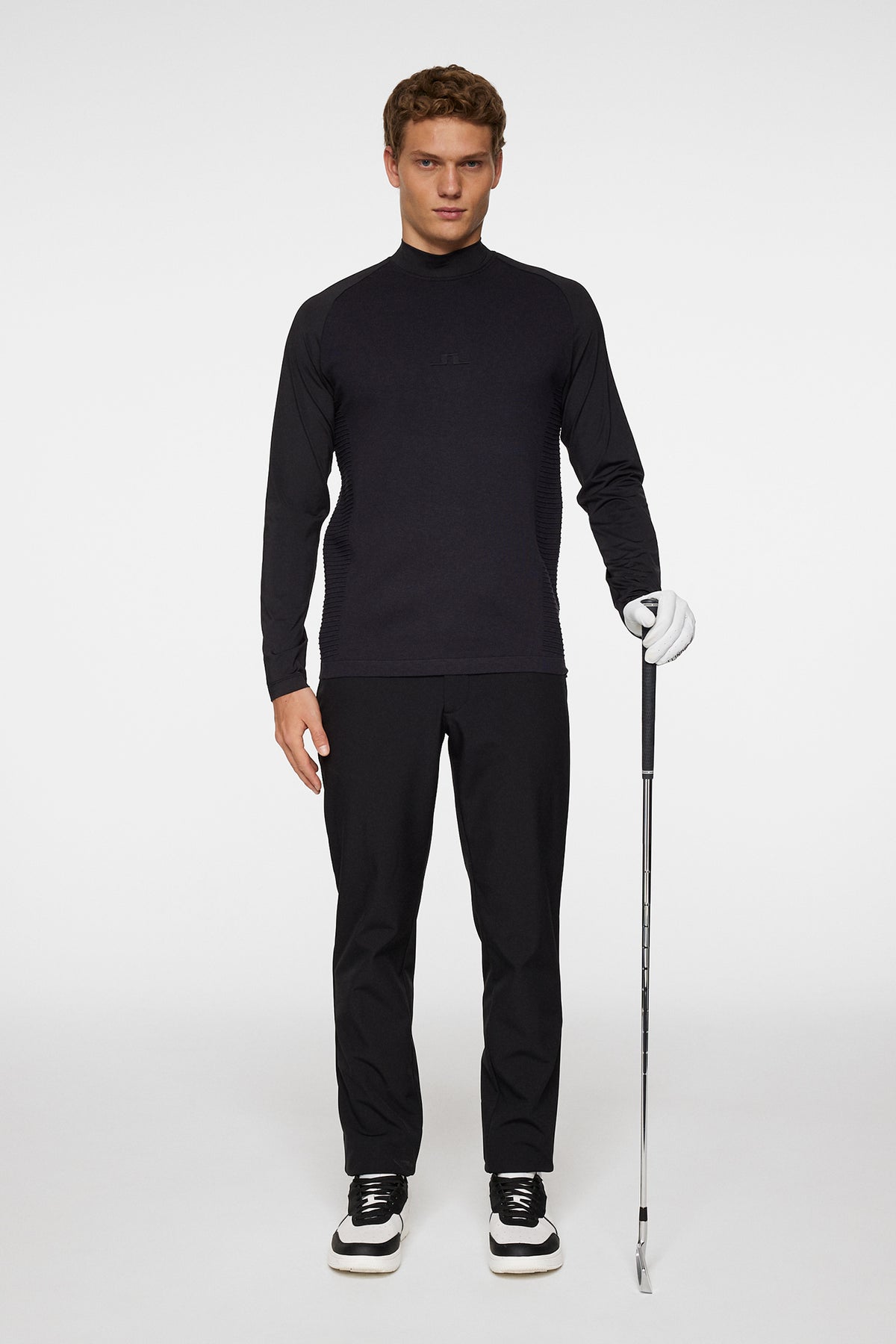 Gael Hybrid Knit Sweater in Black by J.Lindeberg