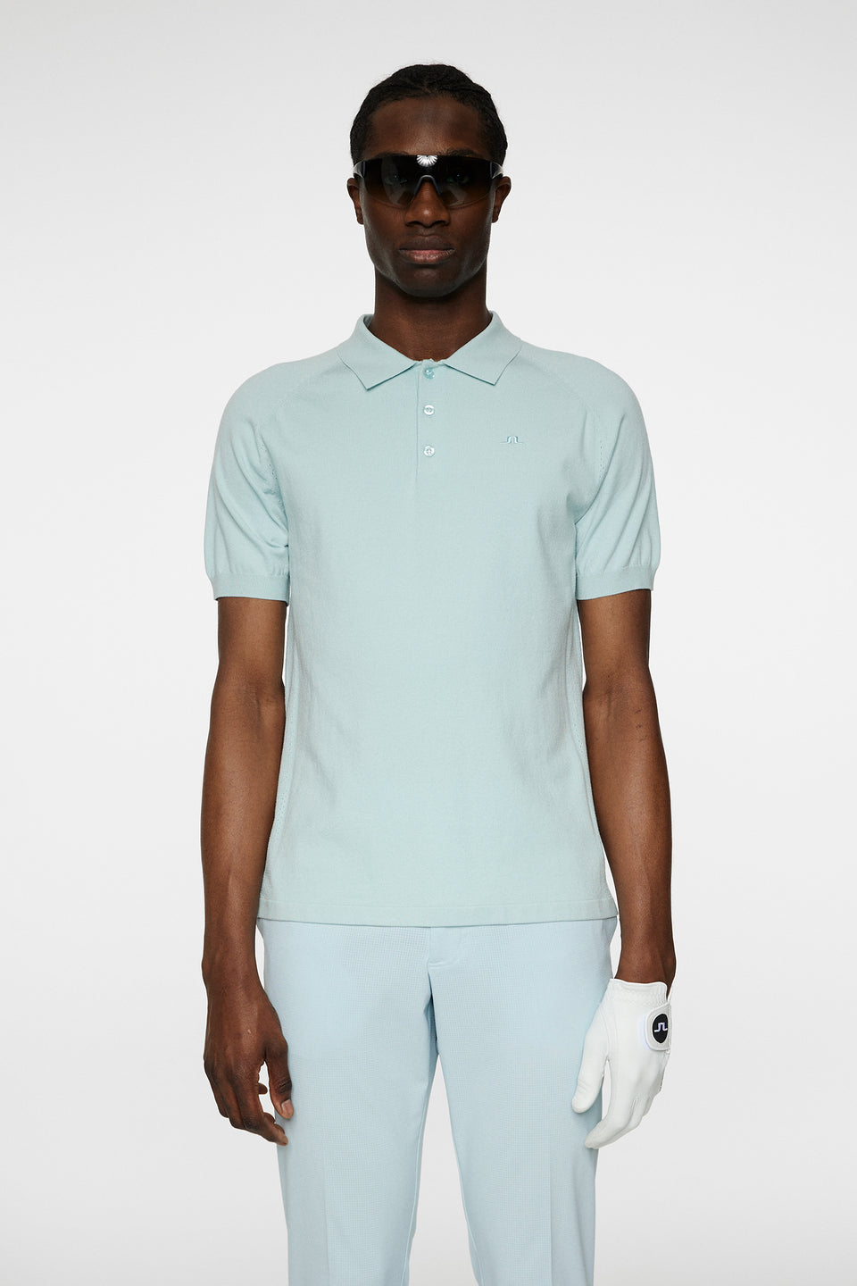 Martines Knitted Polo Shirt / Winter Sky