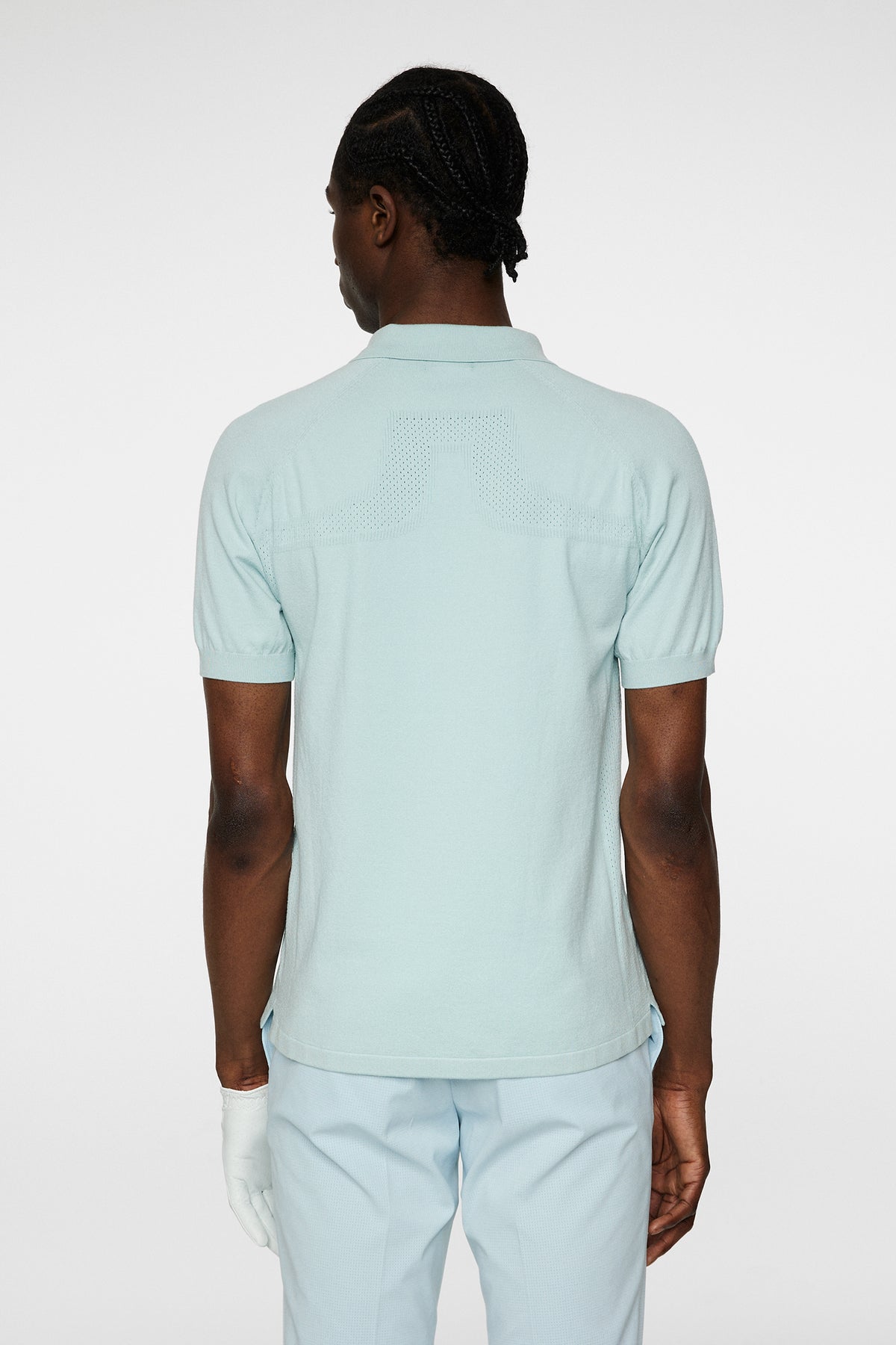 Martines Knitted Polo Shirt in Winter Sky by J.Lindeberg