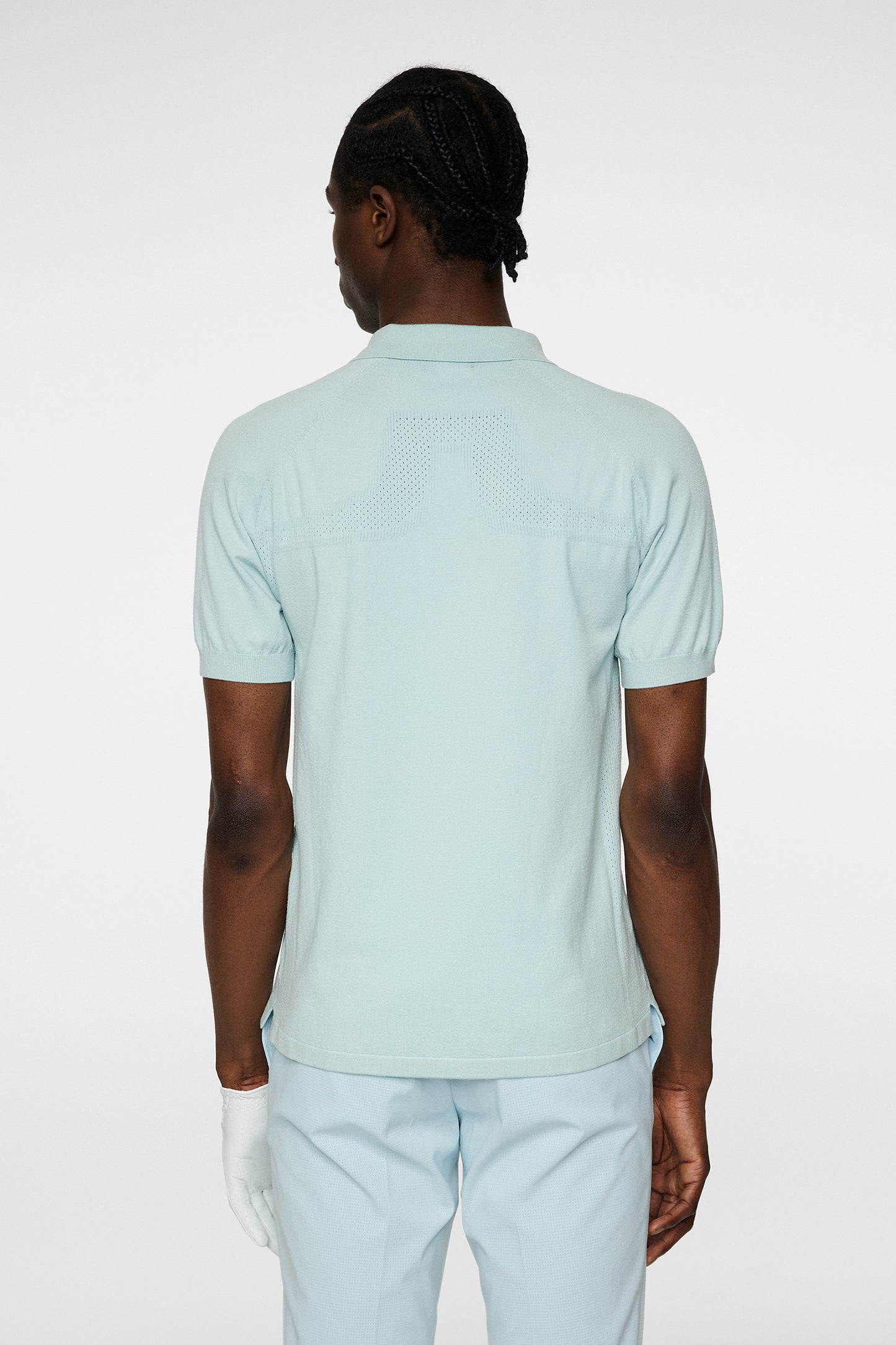 Martines Knitted Polo Shirt in Winter Sky by J.Lindeberg