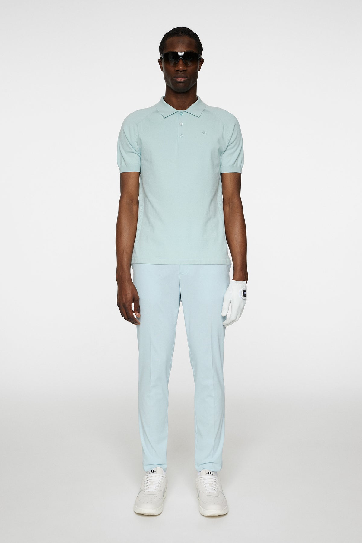 Martines Knitted Polo Shirt in Winter Sky by J.Lindeberg