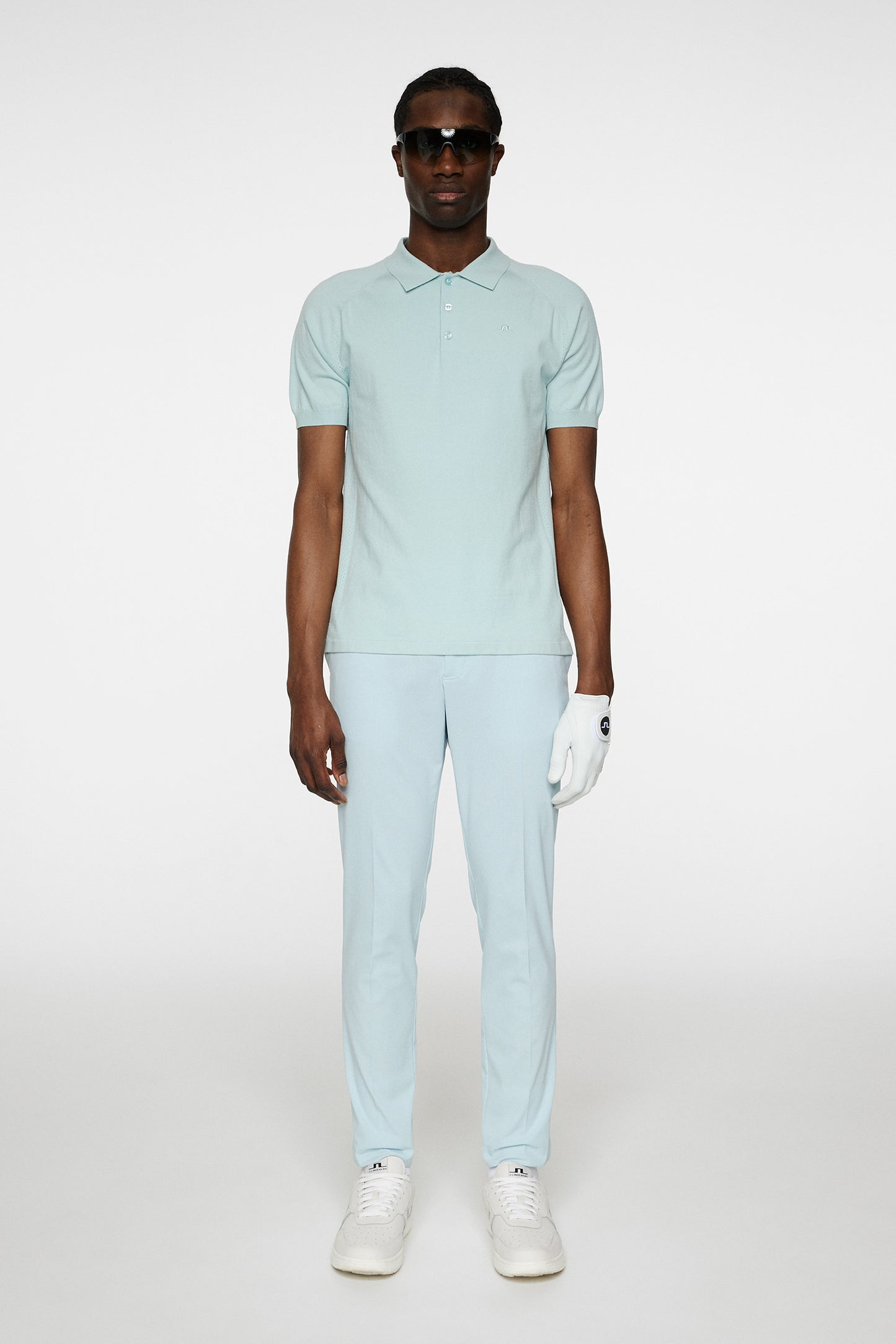 Martines Knitted Polo Shirt in Winter Sky by J.Lindeberg