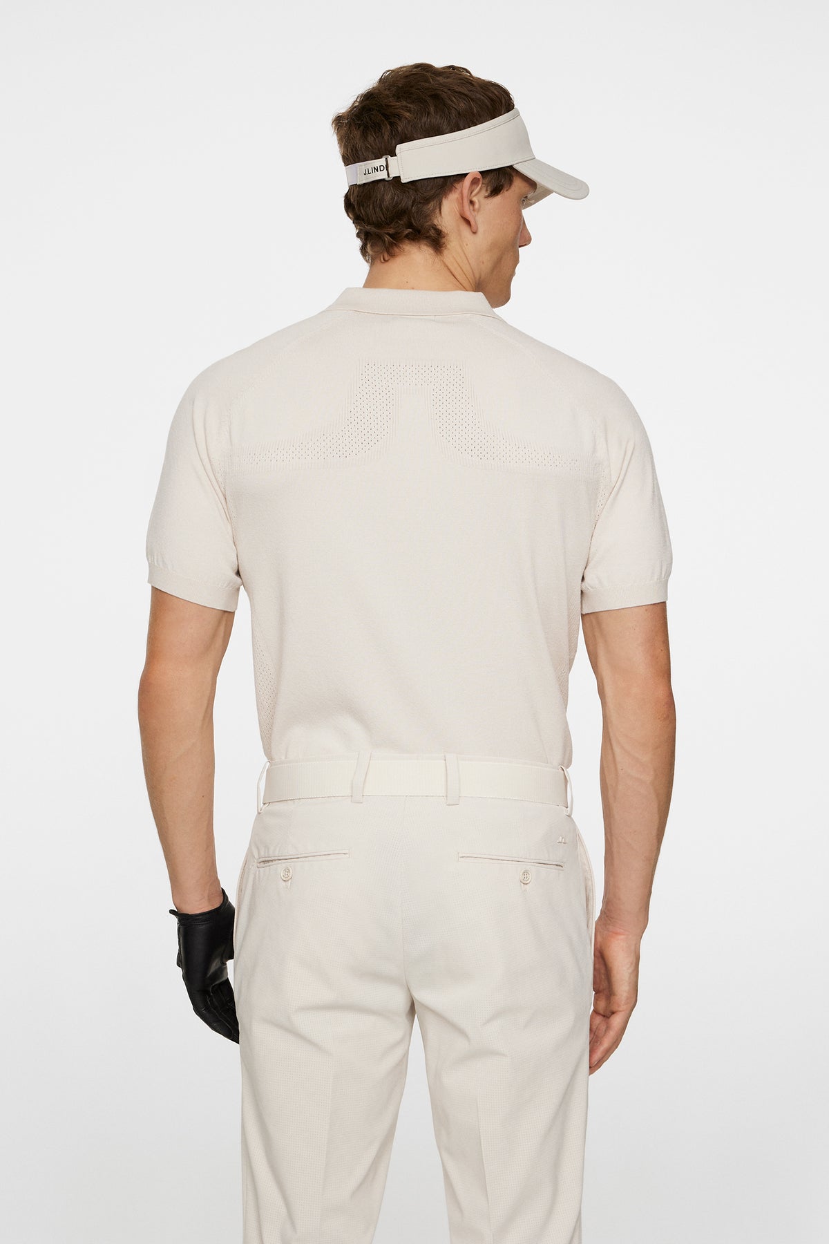 Martines Knitted Polo Shirt in Moonbeam by J.Lindeberg