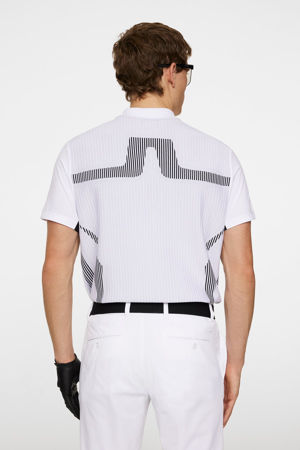 Aleks Hybrid Knit Polo Shirt in White by J.Lindeberg