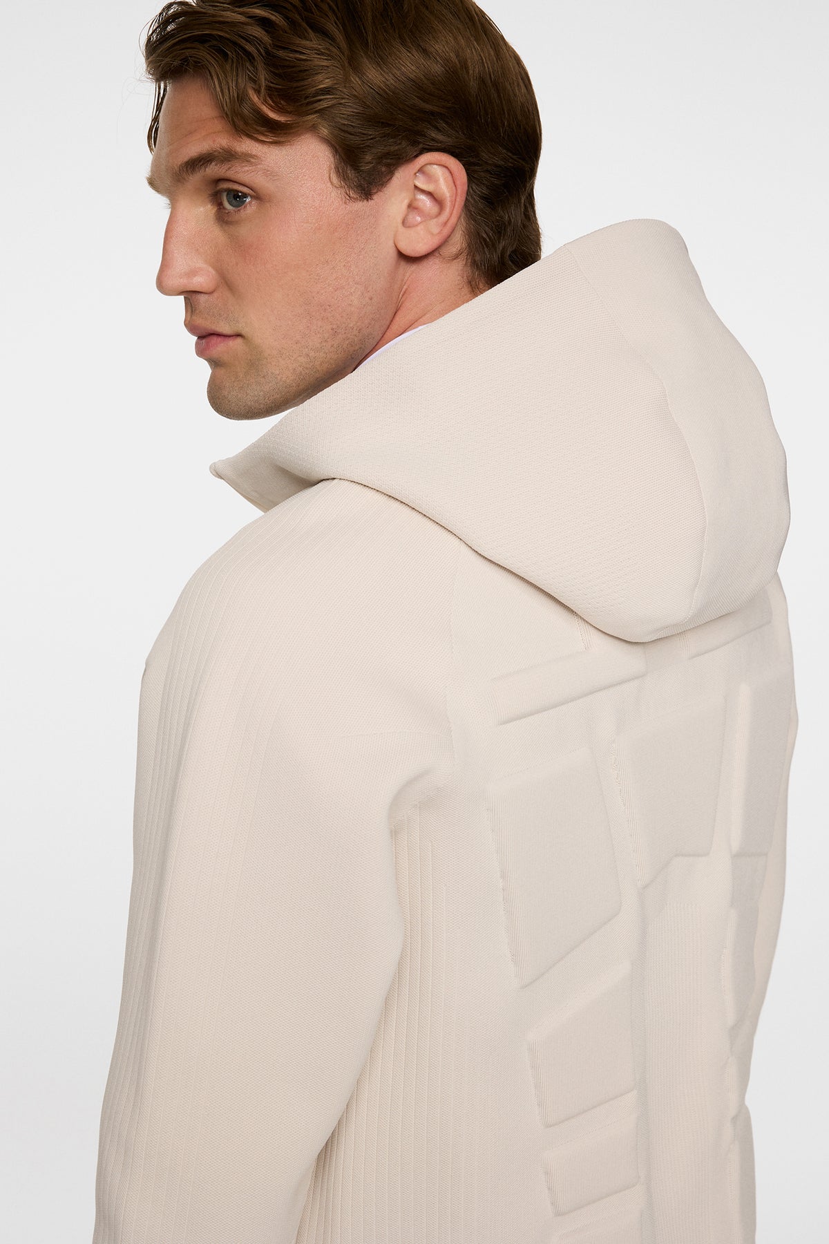 Solarcore Knit Zip Sweater in Moonbeam by J.Lindeberg