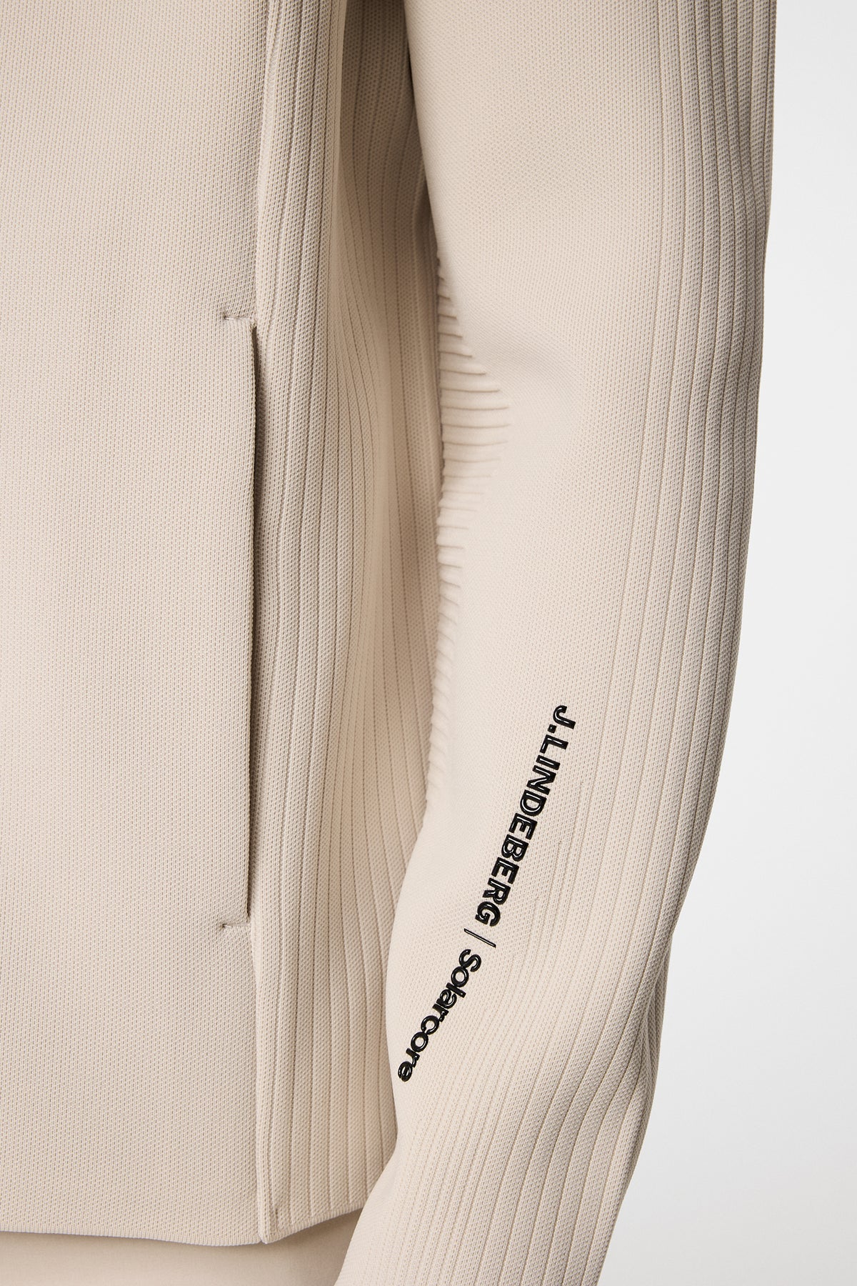 Solarcore Knit Zip Sweater in Moonbeam by J.Lindeberg