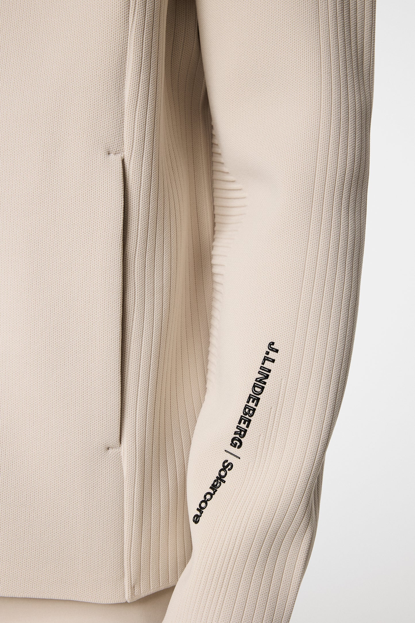 Solarcore Knit Zip Sweater in Moonbeam by J.Lindeberg