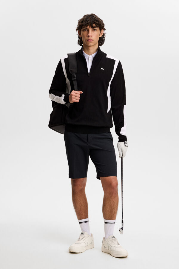 Kendrick Knitted Zip Sweater / Black