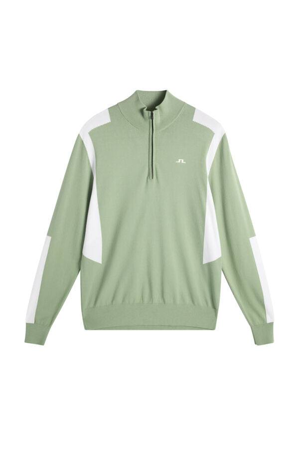 Kendrick Knitted Zip Sweater / Hedge Green