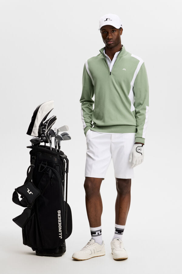 Kendrick Knitted Zip Sweater / Hedge Green