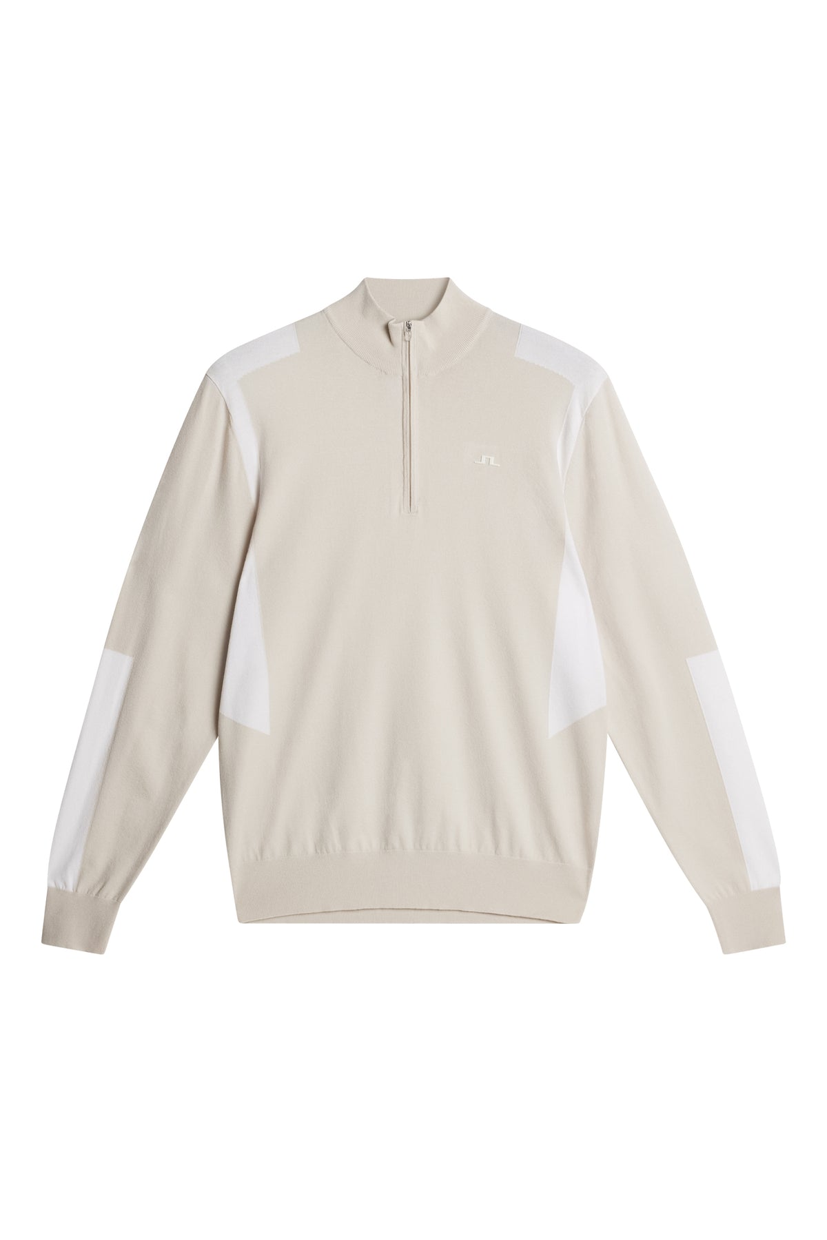 Kendrick Knitted Zip Sweater in Moonbeam by J.Lindeberg