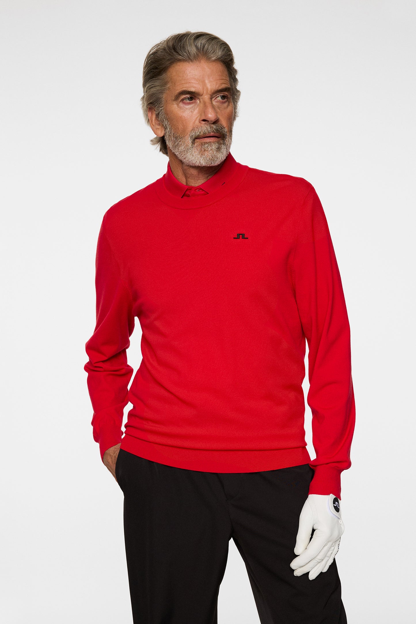 Henry Knitted Sweater in Barbados Cherry by J.Lindeberg
