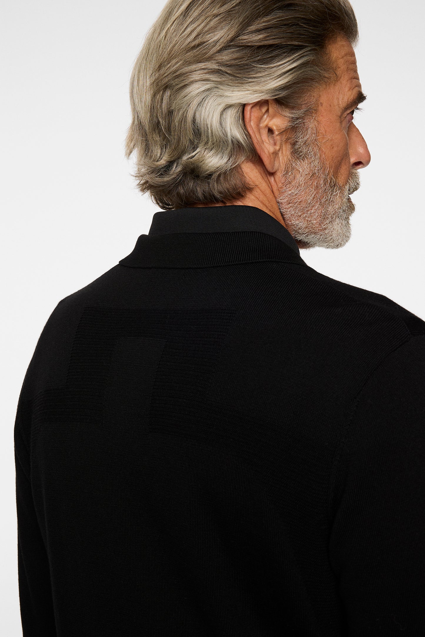 Patrick Knitted Polo Shirt in Black by J.Lindeberg