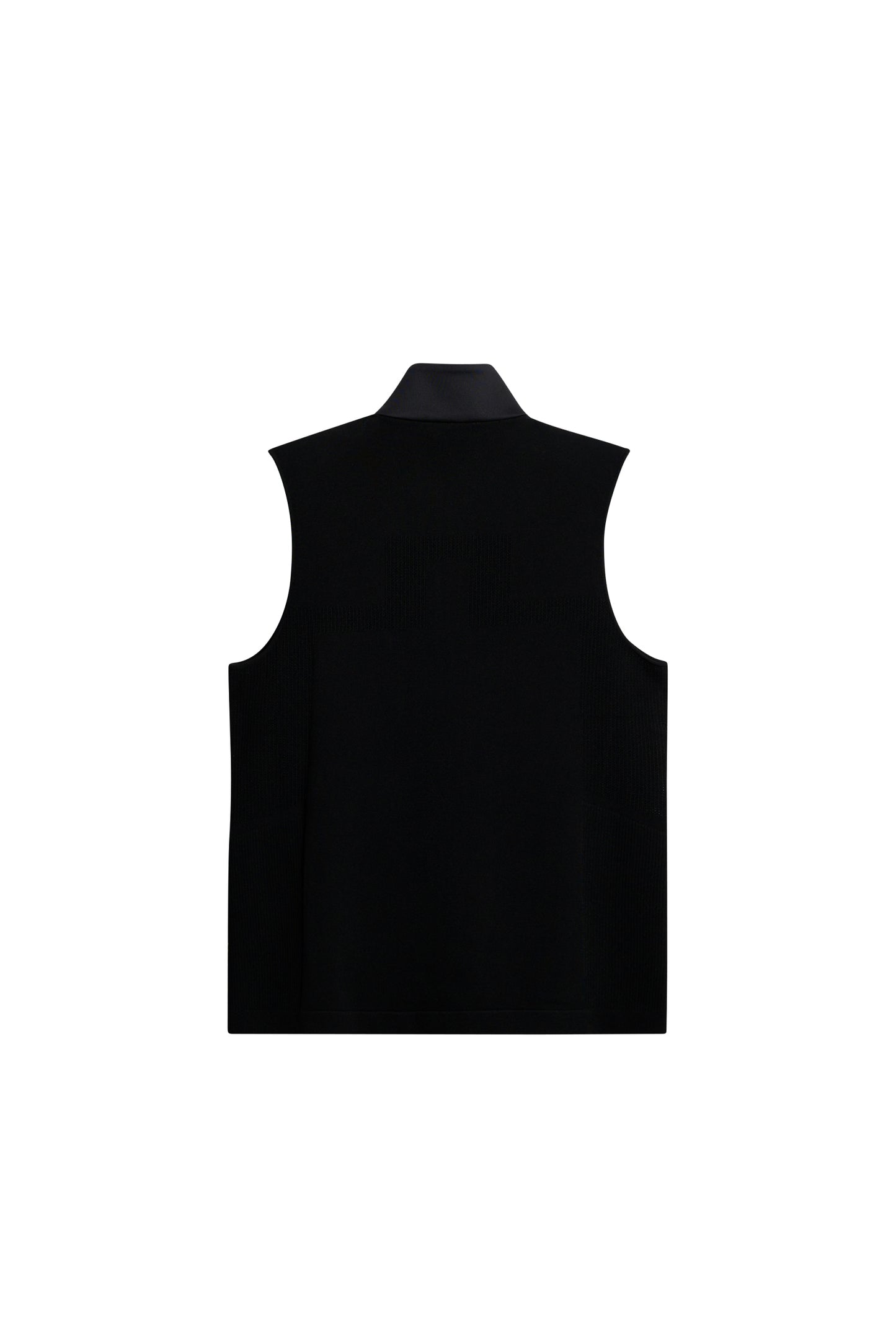 Dane Hybrid Knit Zip Vest in Black by J.Lindeberg