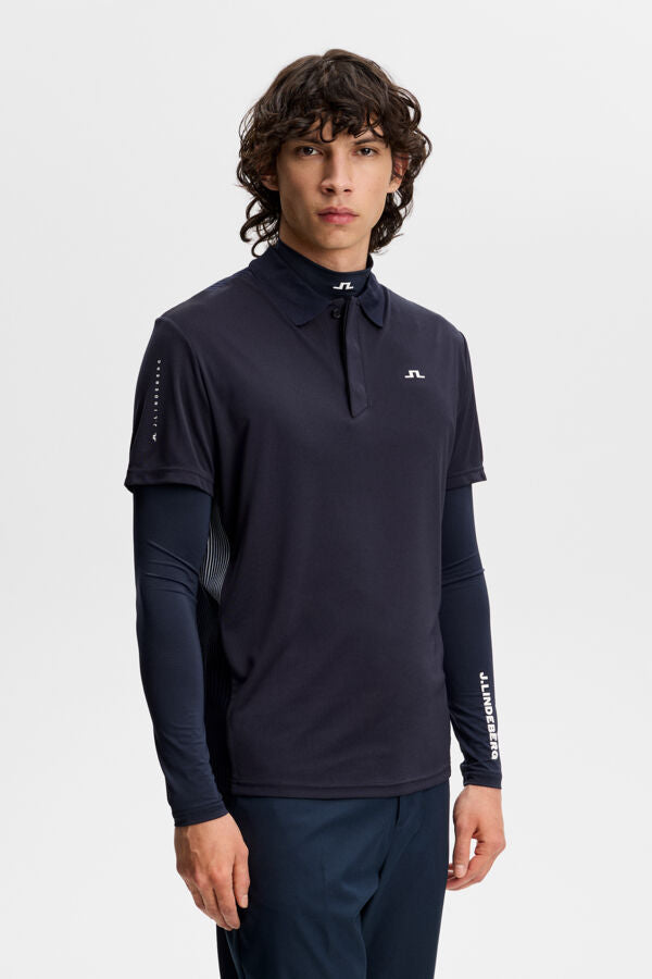 Neri Hybrid Knit Polo Shirt / JL Navy