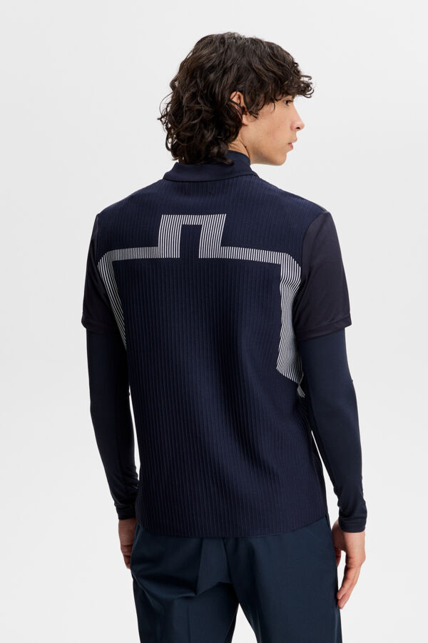 Neri Hybrid Knit Polo Shirt / JL Navy