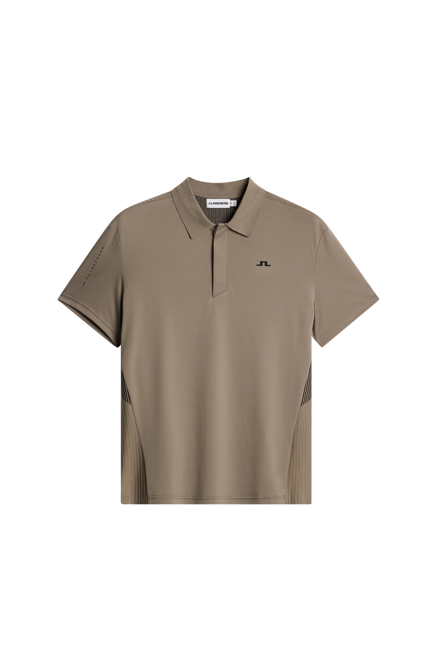 Neri Hybrid Knit Polo Shirt in Brindle by J.Lindeberg