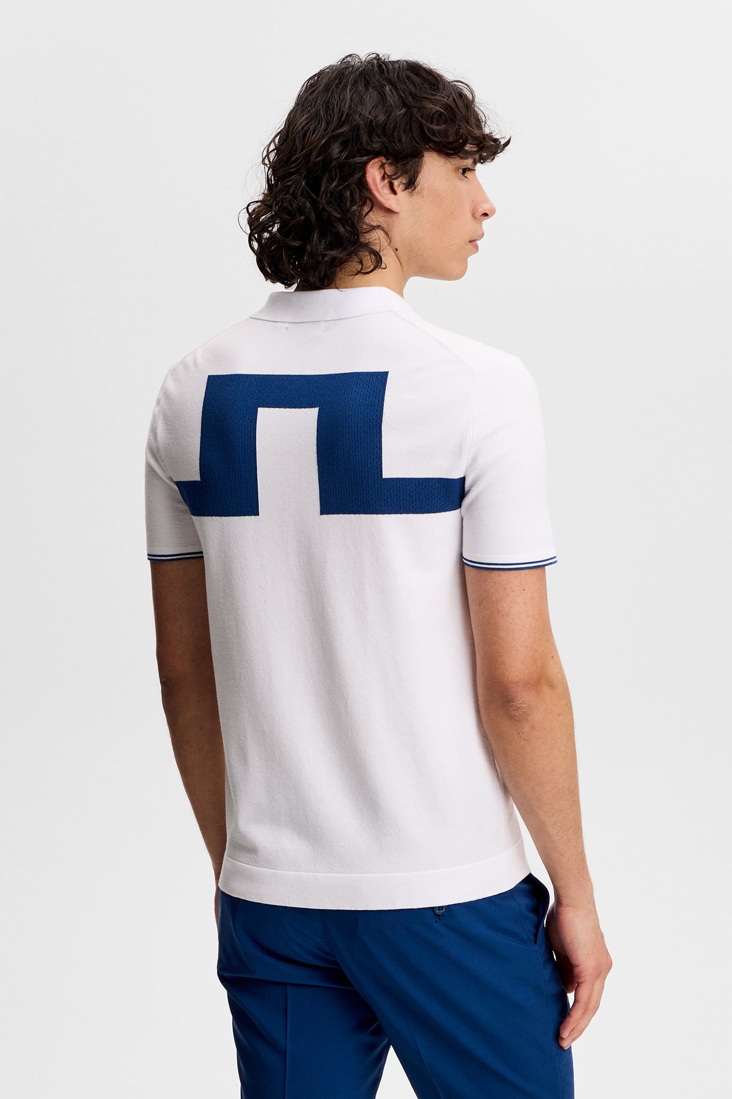 Matheo Knit Golf Polo / White | J.Lindeberg Official