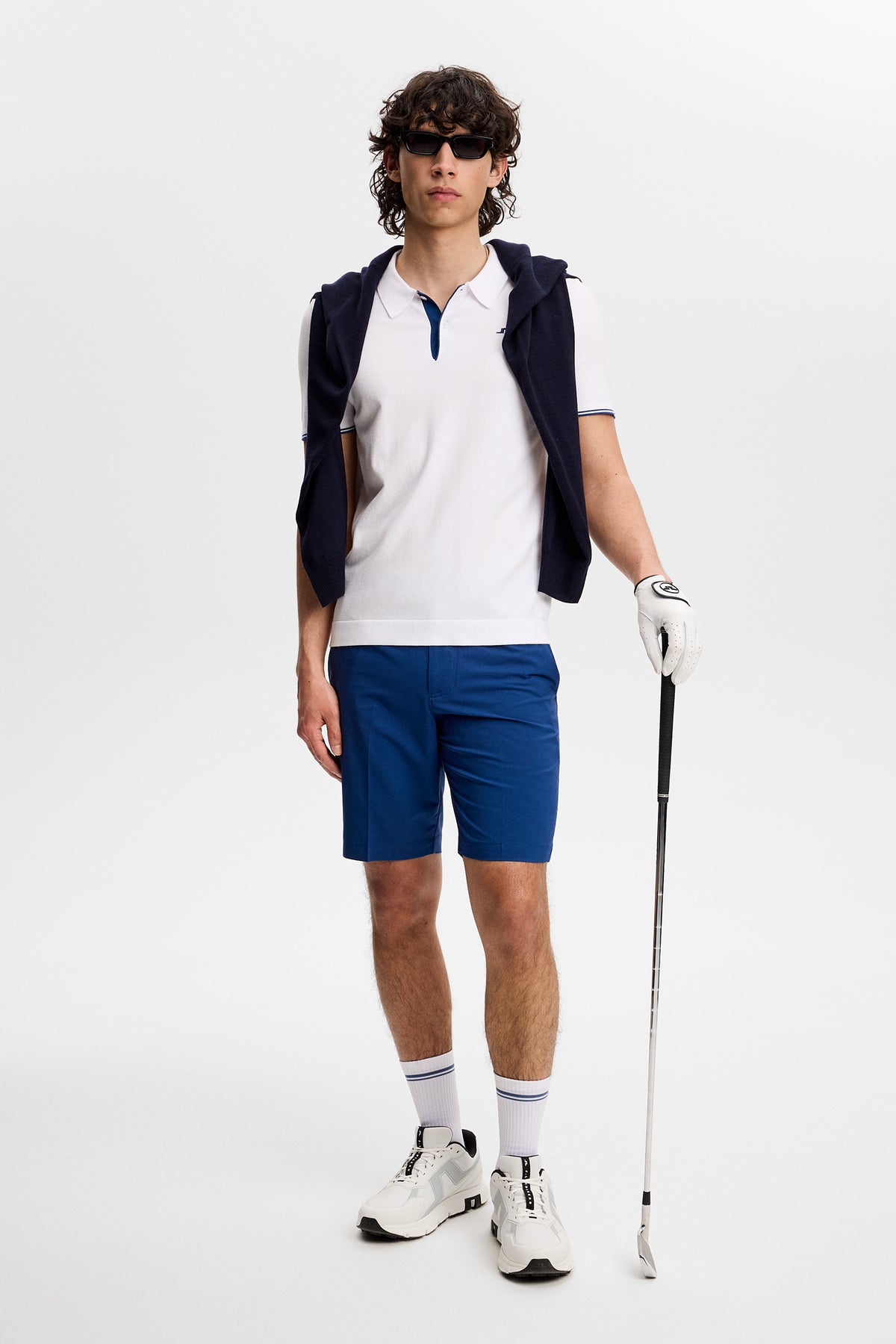 Matheo Knit Golf Polo in White by J.Lindeberg