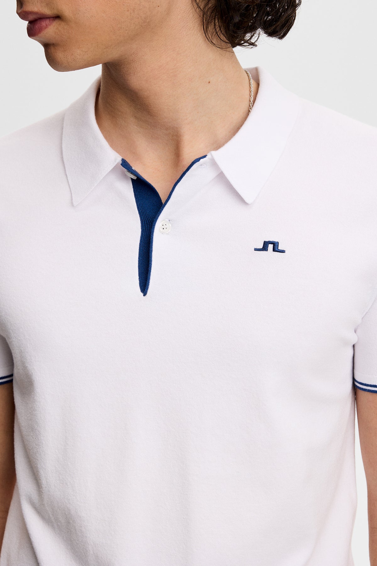 Matheo Knit Golf Polo in White by J.Lindeberg
