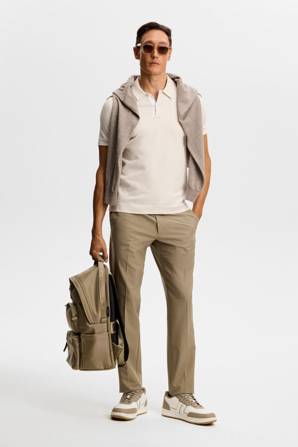 Matheo Knit Golf Polo / Moonbeam