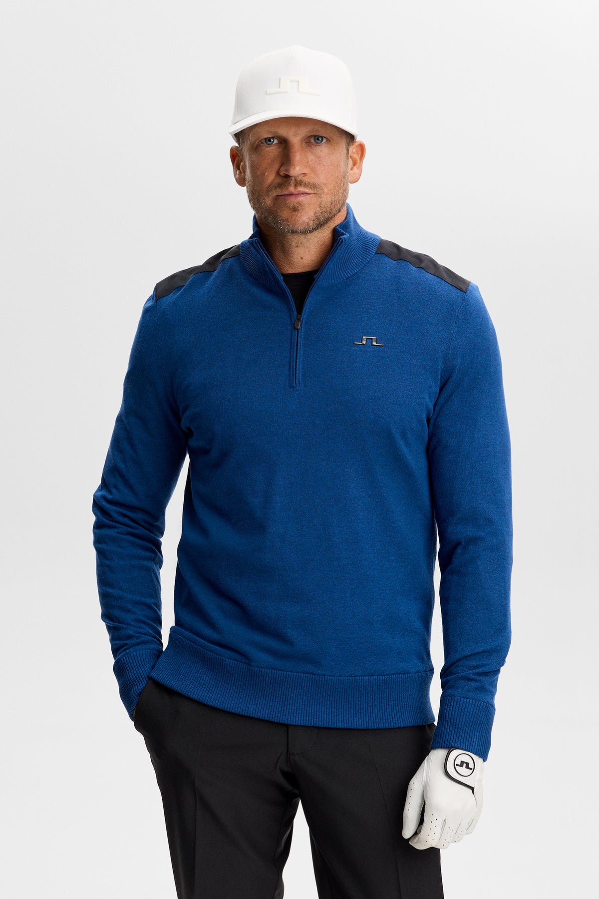Jeffrey Windbreaker Sweater in Set Sail by J.Lindeberg