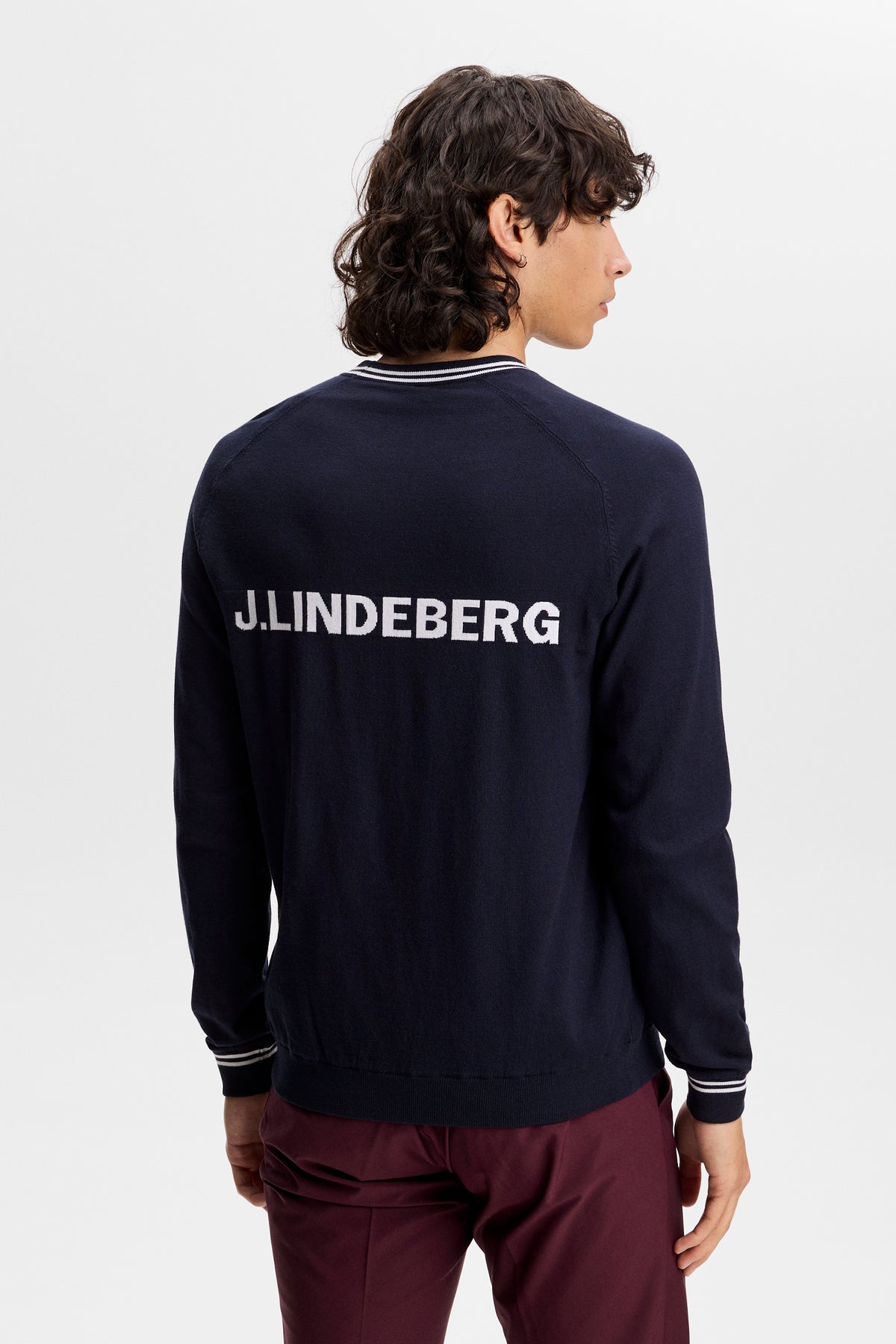 Kenny Windbreaker Knit Sweater in JL Navy by J.Lindeberg