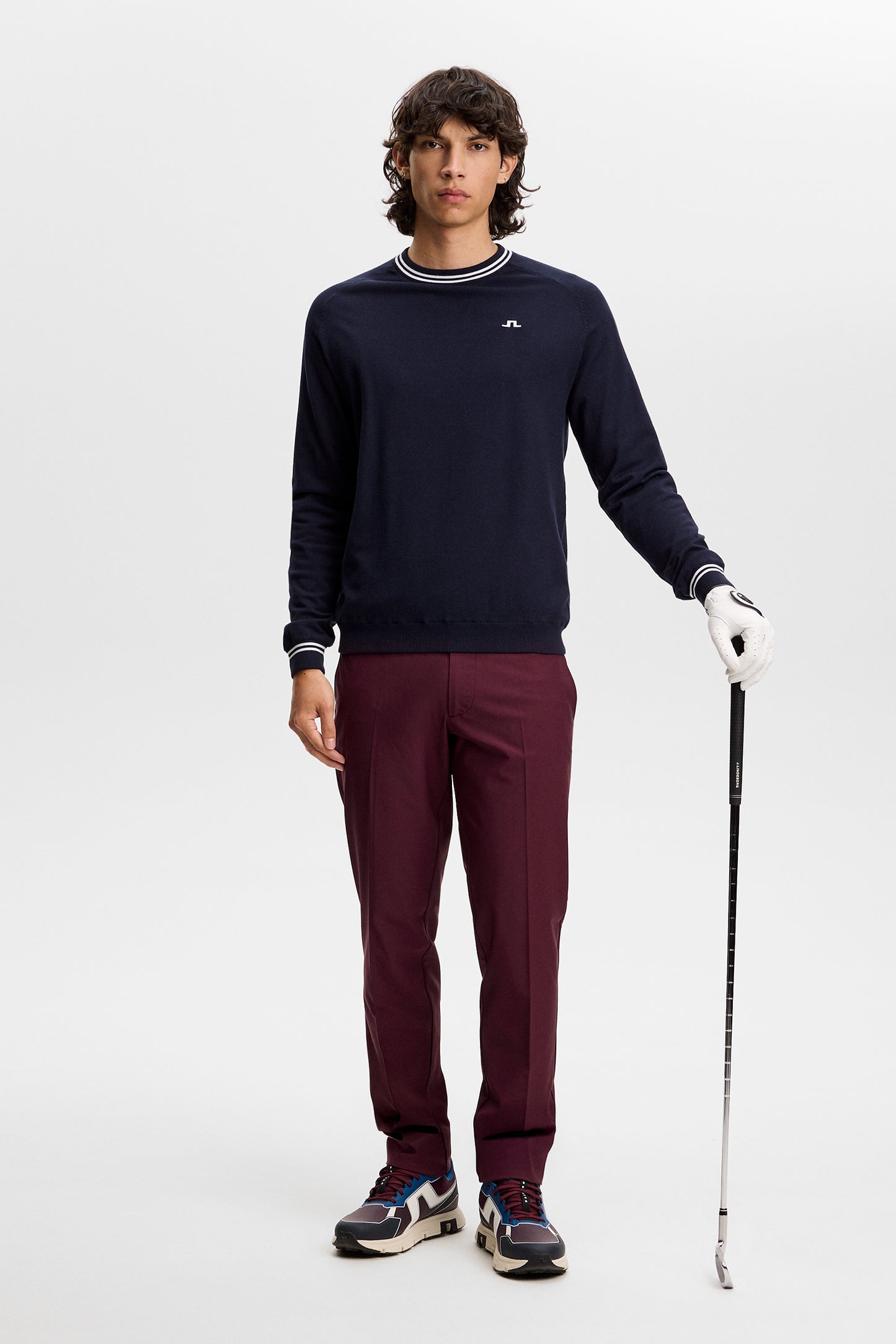 Kenny Windbreaker Knit Sweater in JL Navy by J.Lindeberg