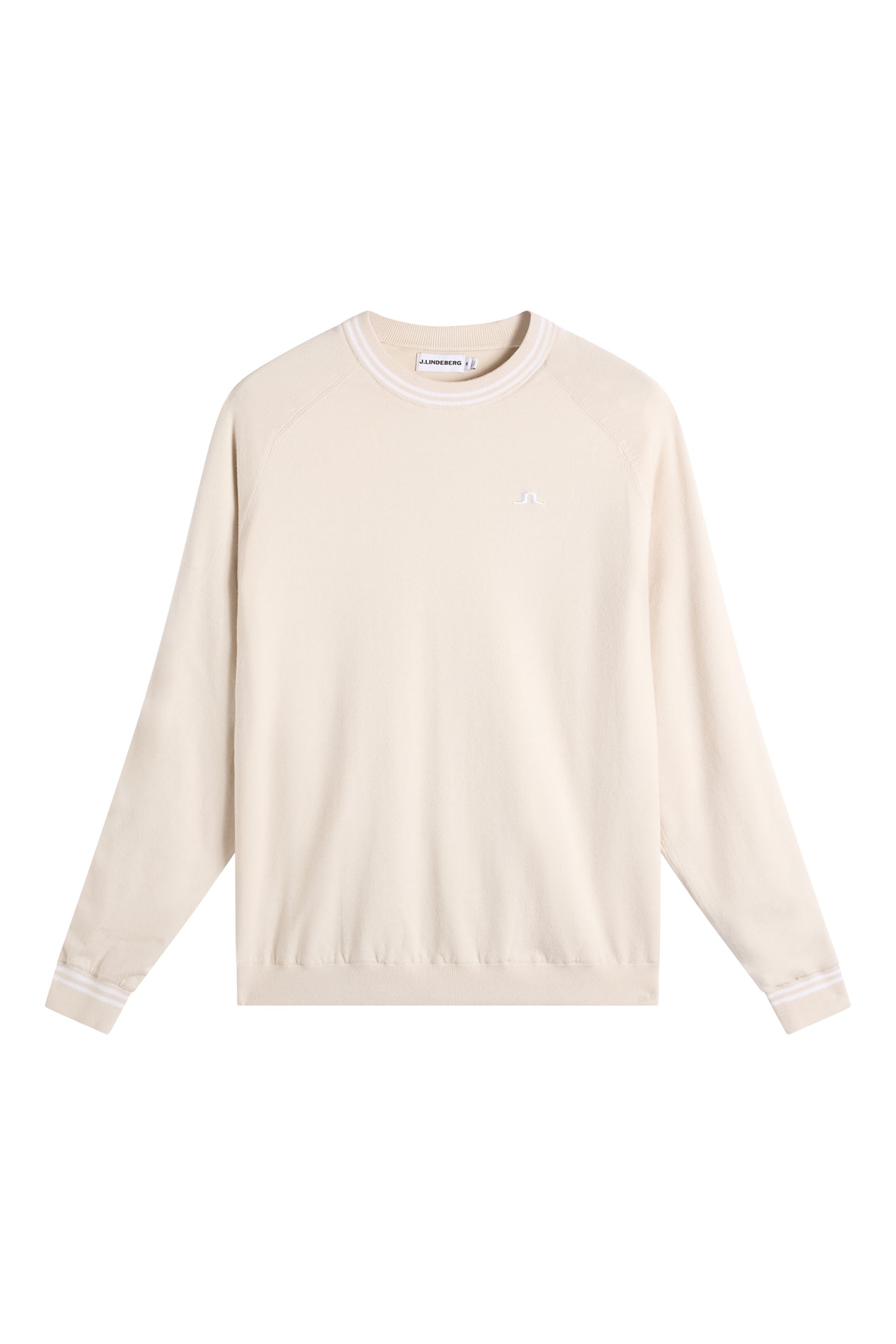 Kenny Windbreaker Knit Sweater in Moonbeam by J.Lindeberg