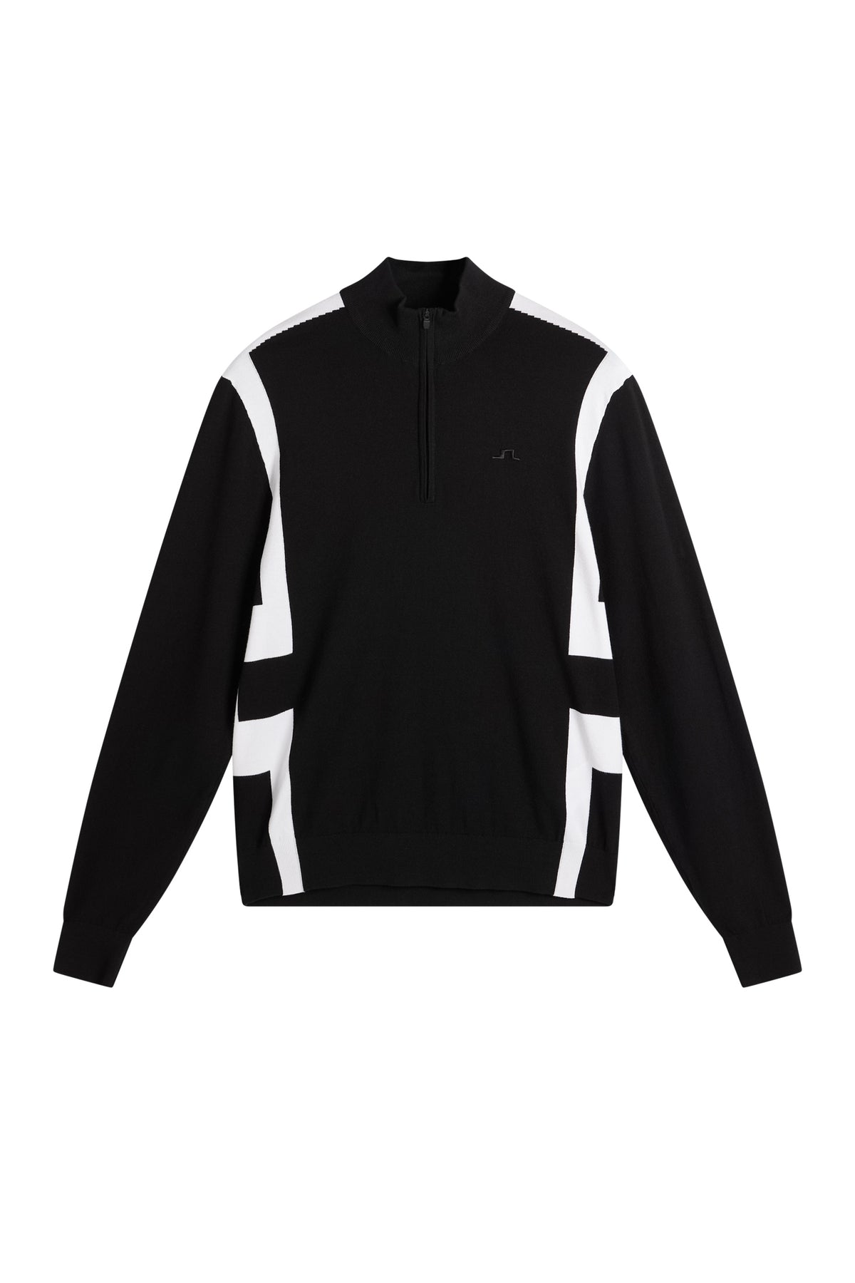 Kendrick Knitted Zip Sweater in Black by J.Lindeberg