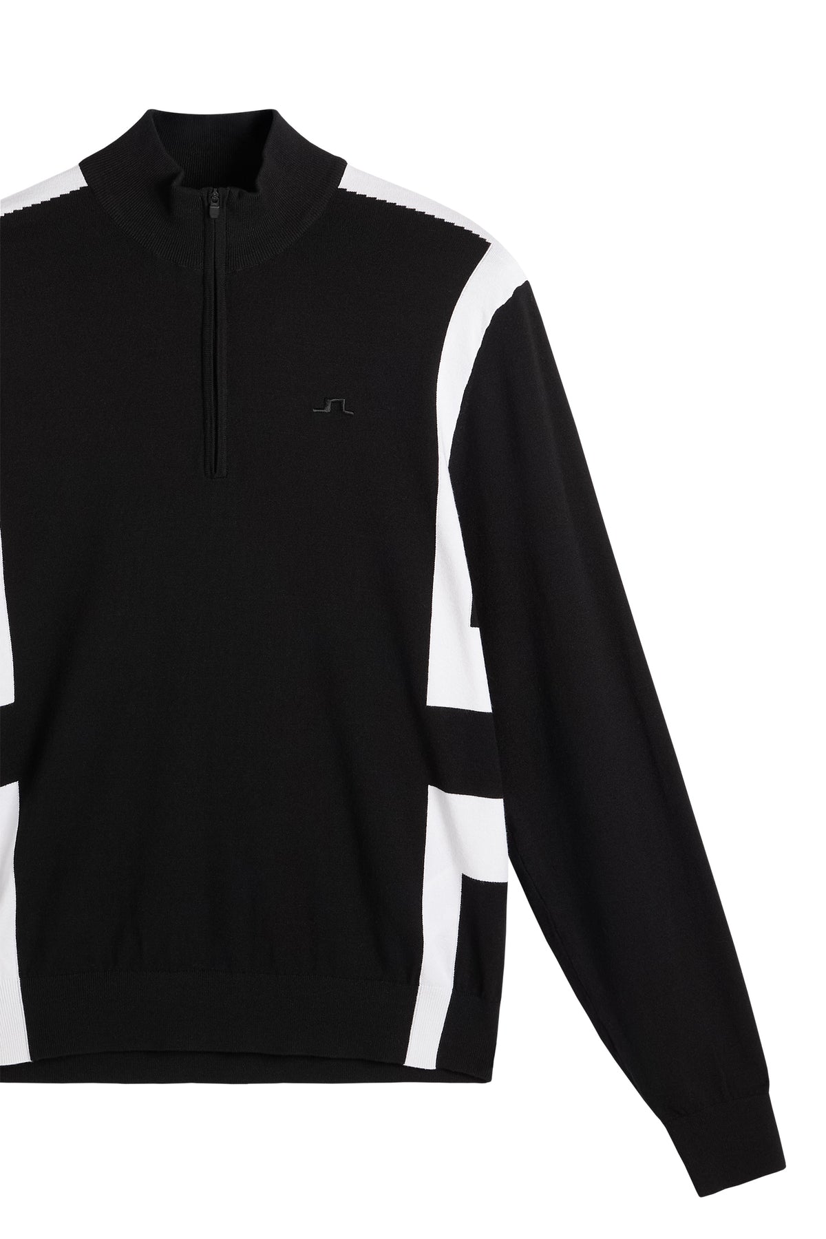 Kendrick Knitted Zip Sweater in Black by J.Lindeberg