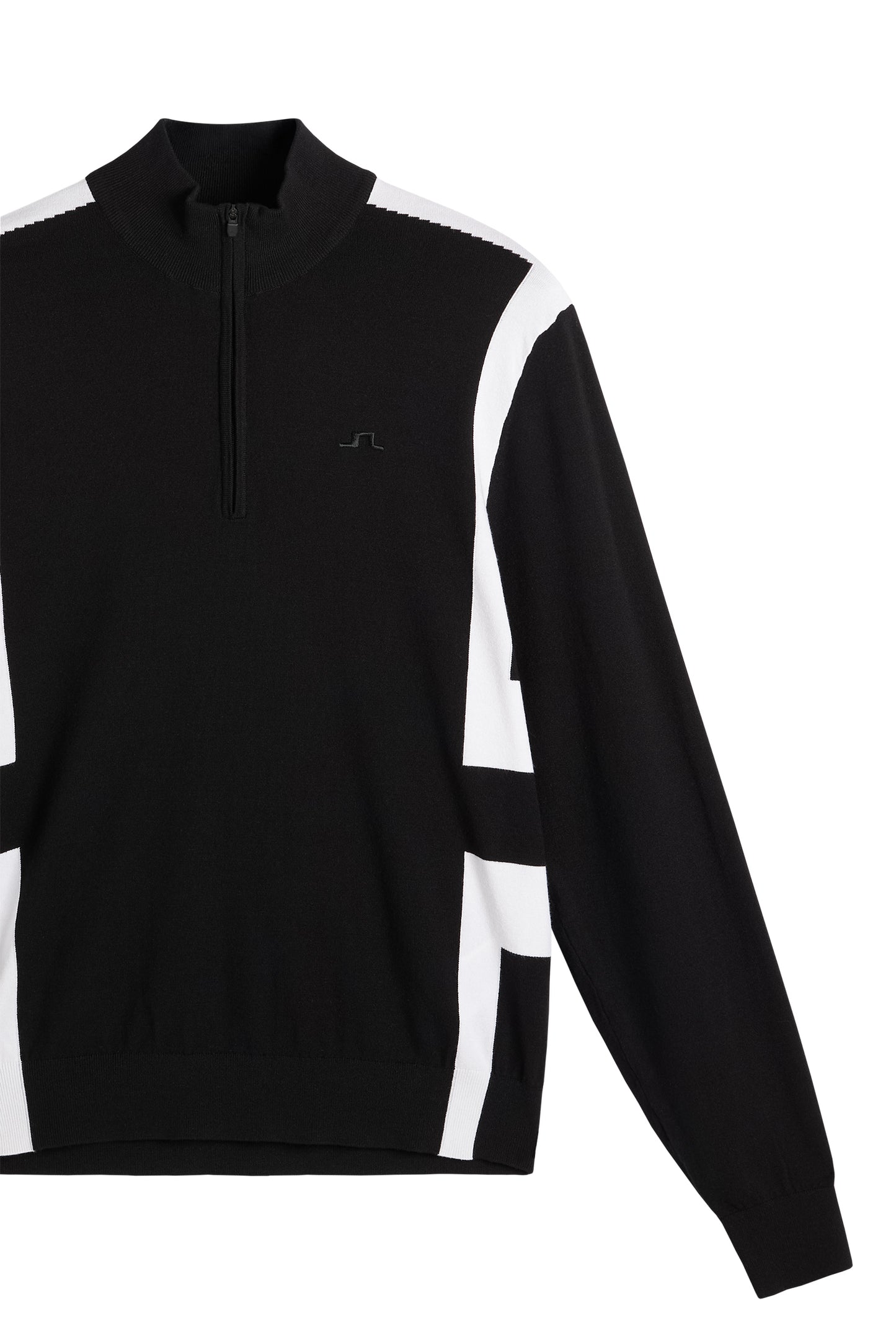 Kendrick Knitted Zip Sweater in Black by J.Lindeberg
