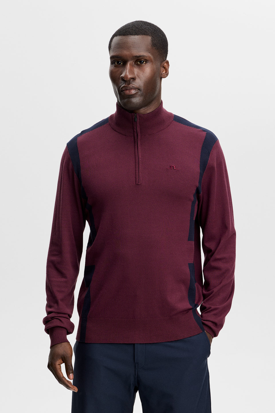 Kendrick Knitted Zip Sweater / Winetasting