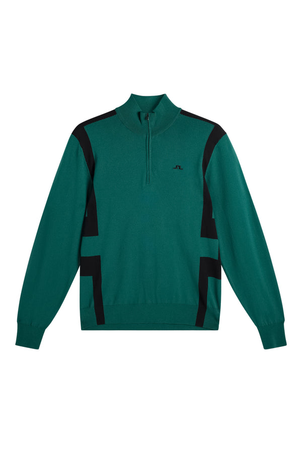 Kendrick Knitted Zip Sweater / Forest Biome