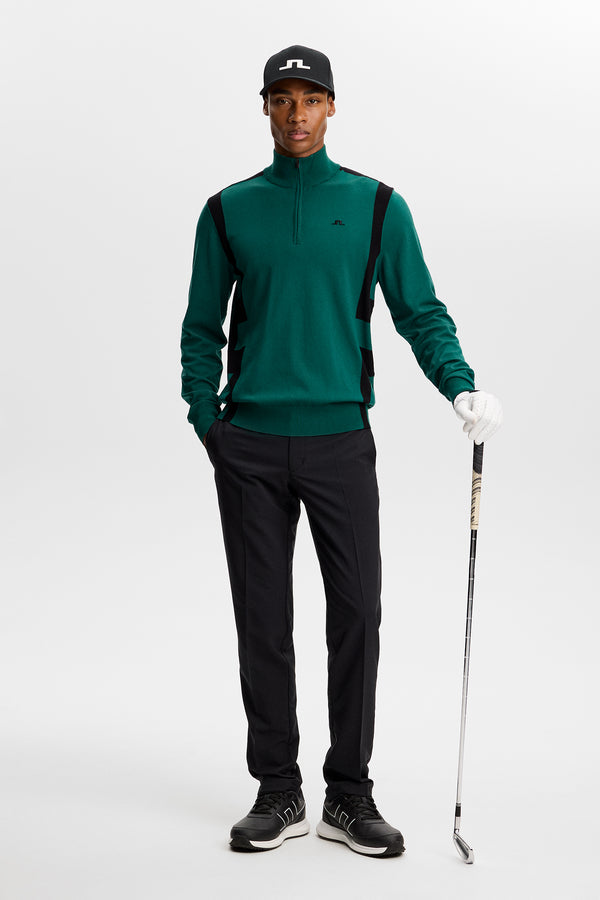 Kendrick Knitted Zip Sweater / Forest Biome