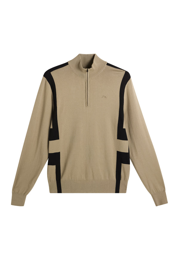 Kendrick Knitted Zip Sweater / Brindle