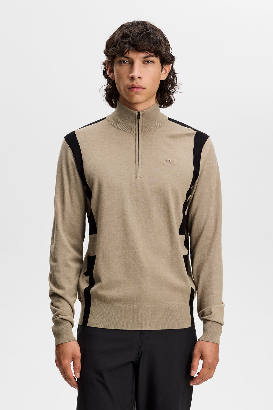 Kendrick Knitted Zip Sweater / Brindle