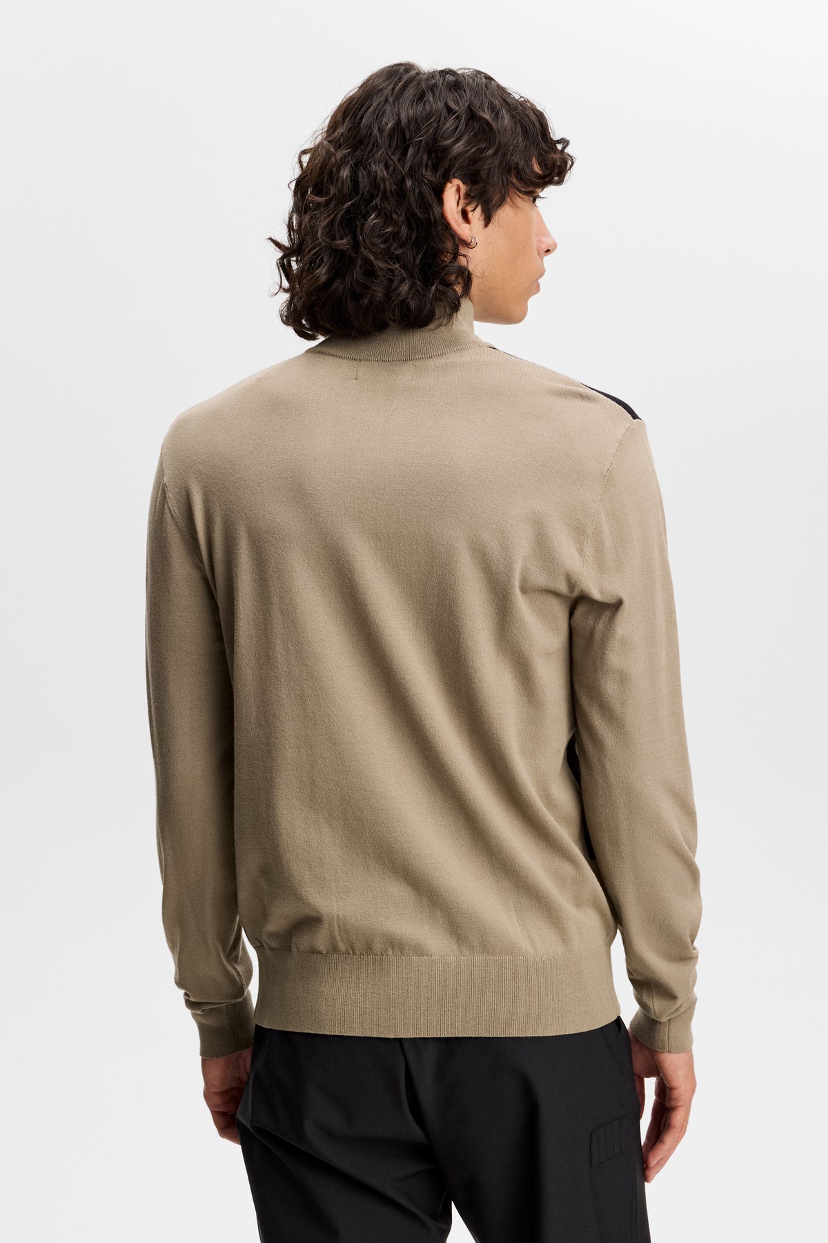 Kendrick Knitted Zip Sweater in Brindle by J.Lindeberg