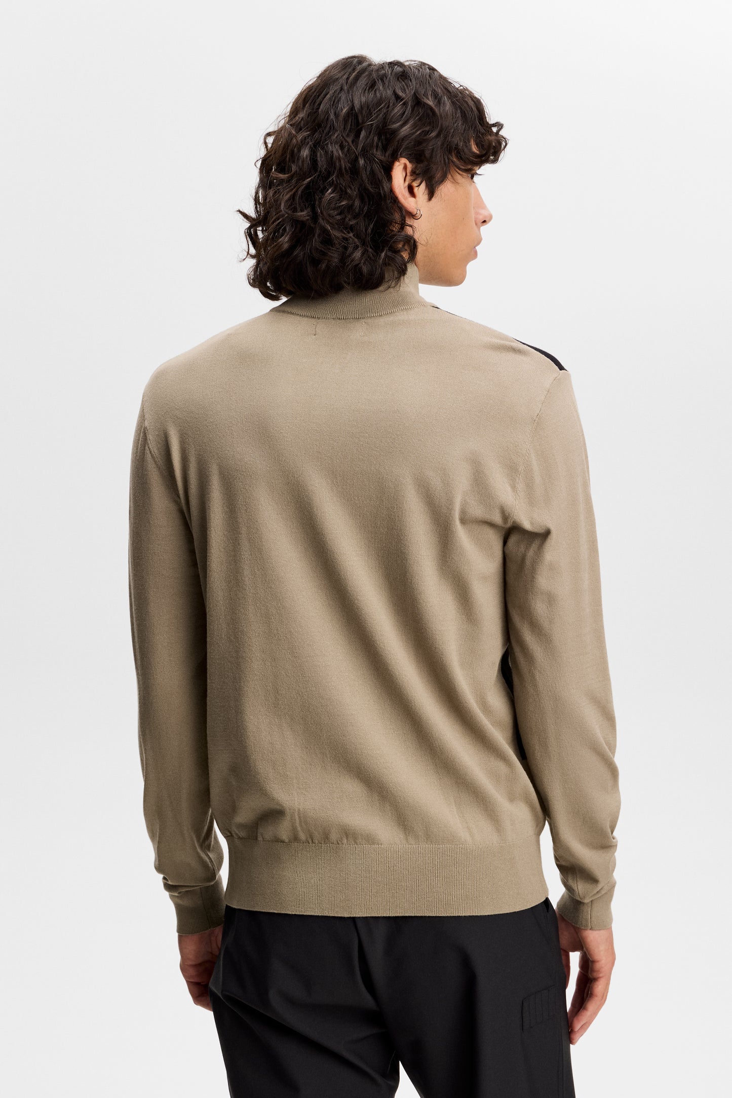 Kendrick Knitted Zip Sweater in Brindle by J.Lindeberg