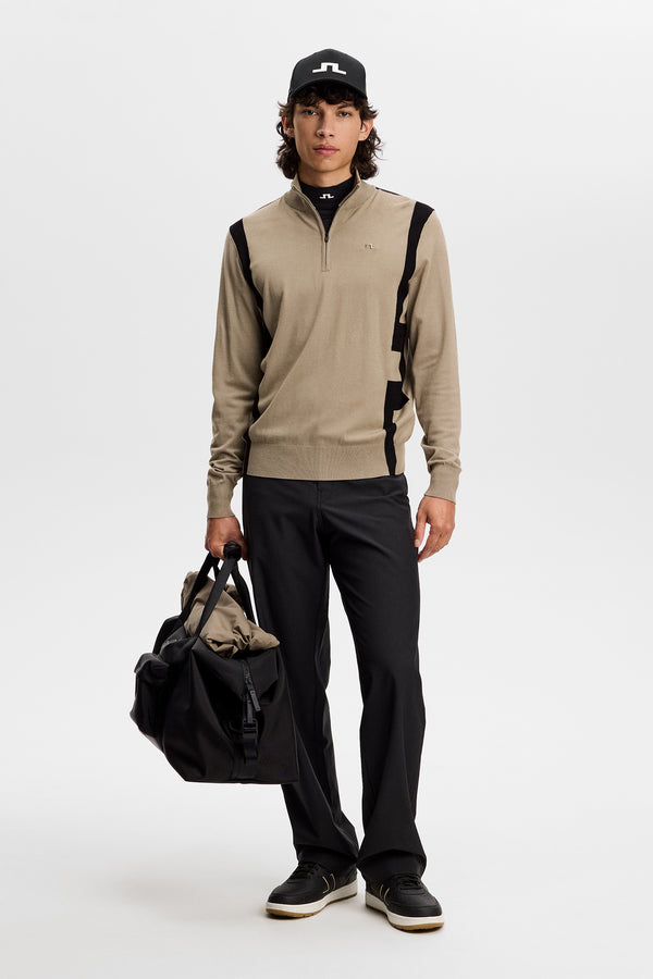 Kendrick Knitted Zip Sweater / Brindle
