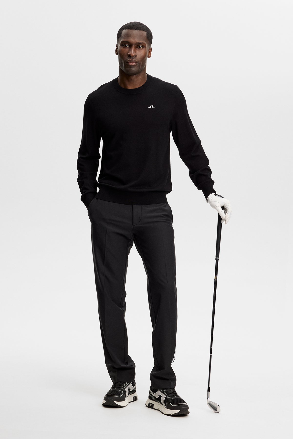 Henry Knitted Sweater in Black by J.Lindeberg